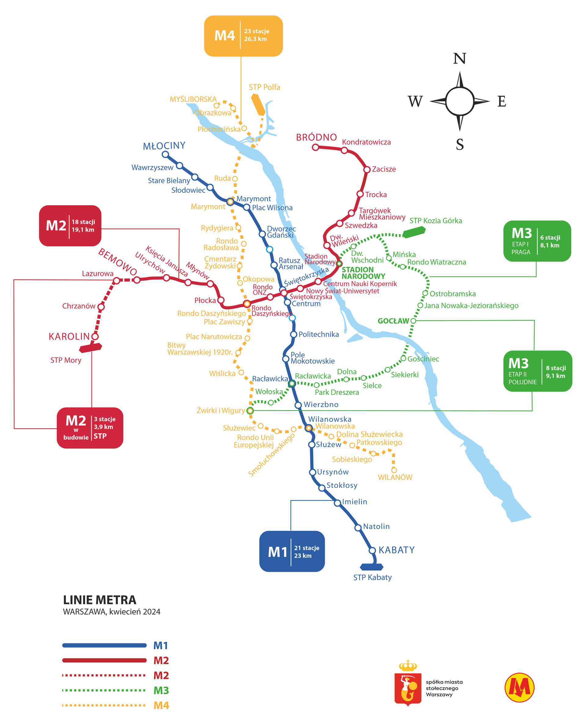 mapa metra warszawskiego